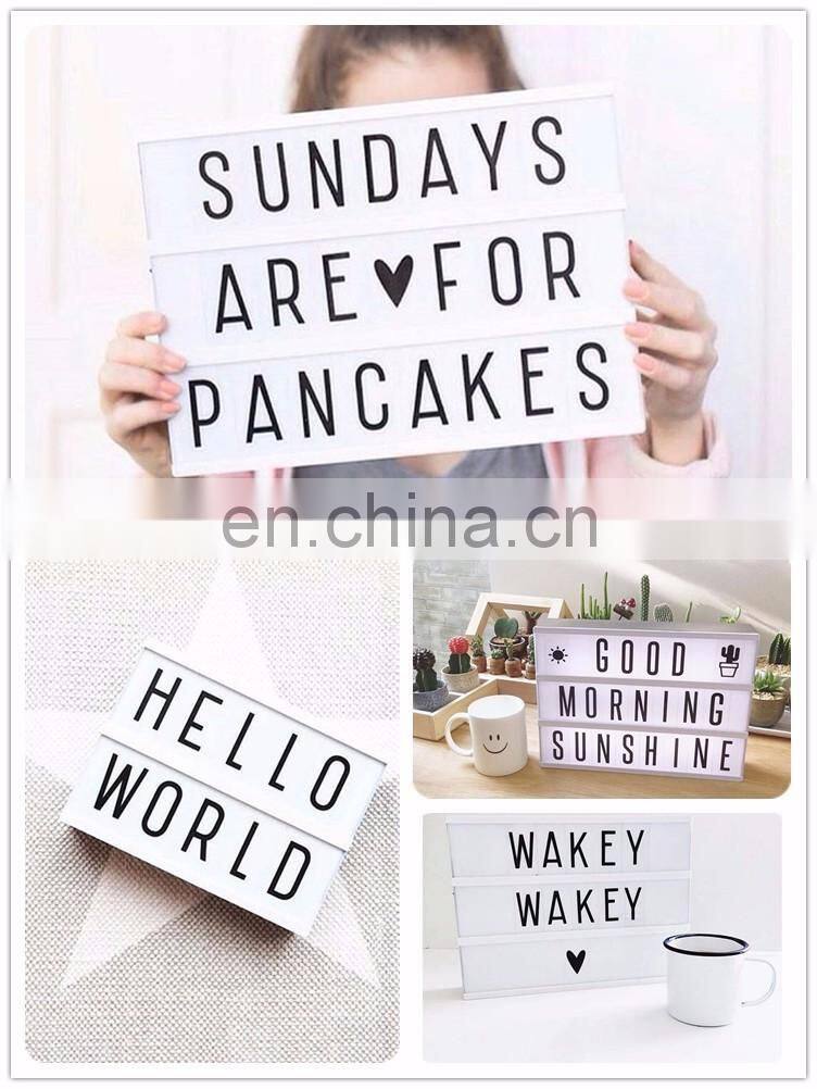 Acrylic Mini LED Light Box With Letters AA Battery Powered USB Cable