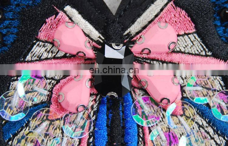 Hot Sale sequin beaded patches butterfly applique