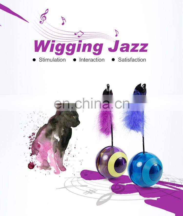 Electronic Cat Toy Ball Running Interactive Cat Toy Racer Cat Plastic Toy With Lights