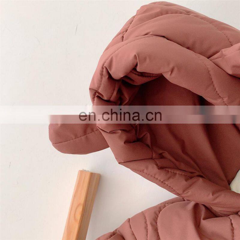 Toddler Cotton Romper Baby Winter Coat Zipper Long Sleeve Cute Baby Snowsuit 2020 Hoodie