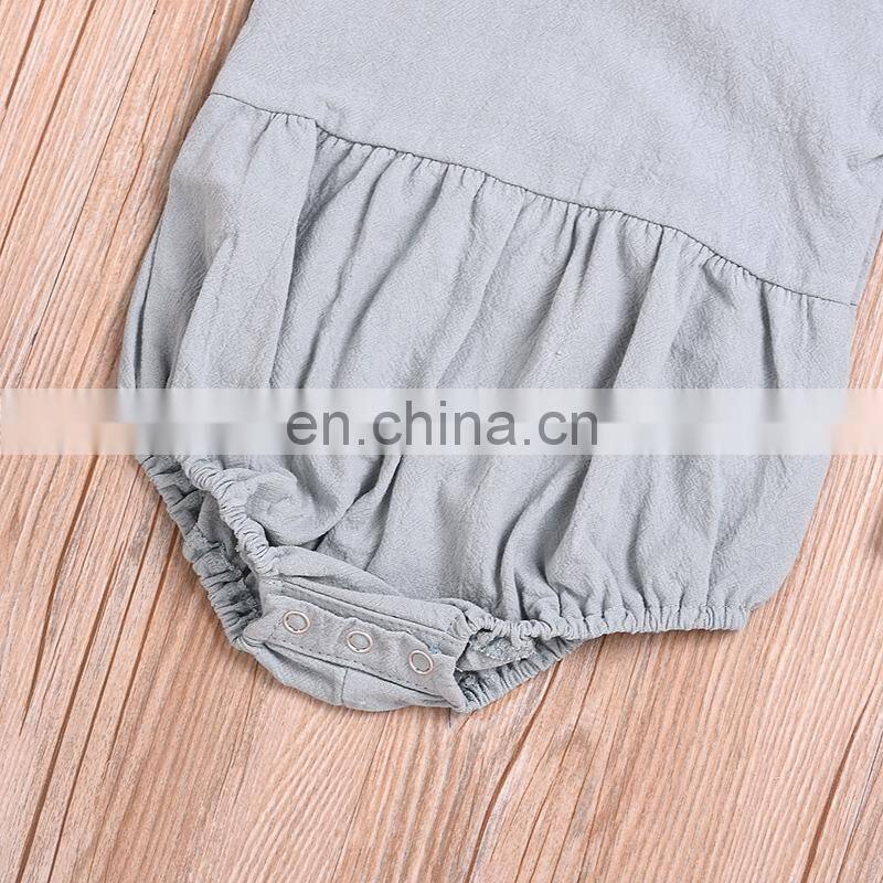 Baby Girl Doll Collar Romper Toddler Infant Summer Bodysuit Short Sleeve jumpsuit