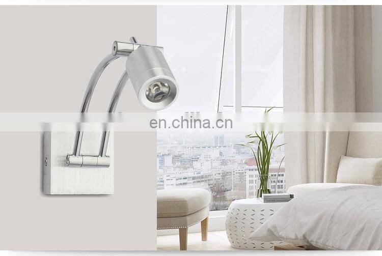 Wholesale Price Led Bedside Reading Lamp 150mm Length Swing Arm Led Wall Reading Lamp Hotel Bed Room Wall Lamp