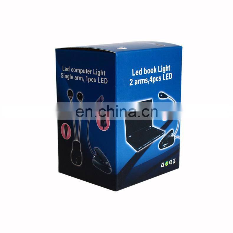 New 4 LED Desk Lamp Learning Eye Clip Book Light Dormitory LED Reading Clip Light