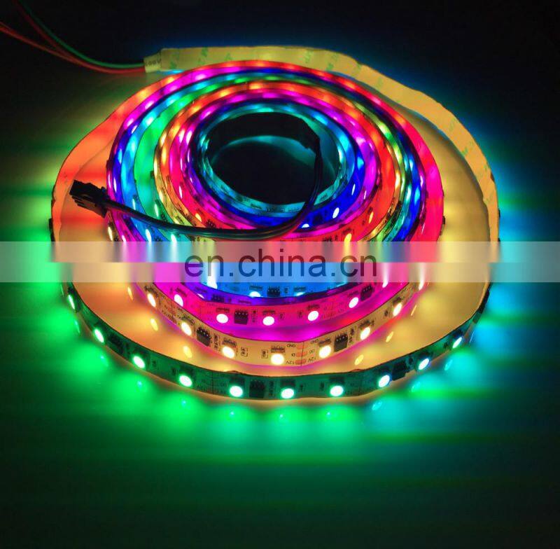 China supplier ws2811 smd 5050 addressable rgb led strip 12v 60leds 14.4W 20IC / m every 3 leds with one IC