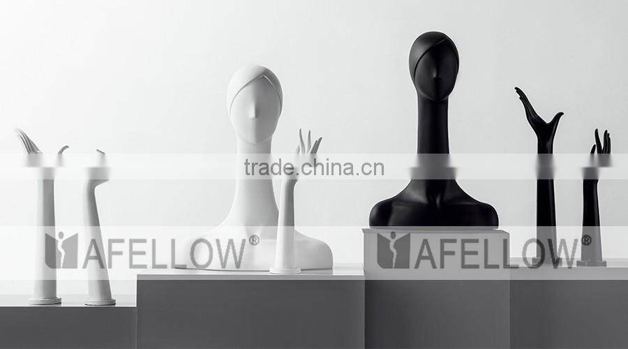 Fiberglass Woman Mannequin Head,Female Abstract head mannequin,Cheap White Head,Dispaly Jewelry/ hat /scarf H1083