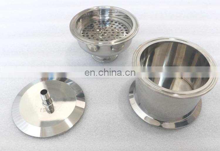 Stainless Steel 3" Tri clamp Filter Plate w/ 40 mesh screen and compression ring for closed loop extractor