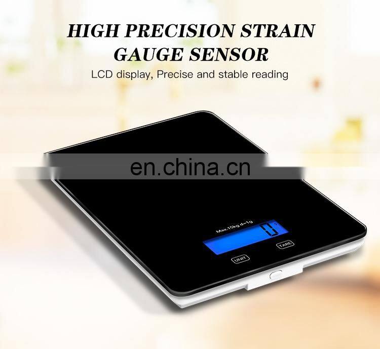 Wholesale USB Rechargeable Food Weighing LCD Display 5Kg Digital Electronic Kitchen Scale For Home