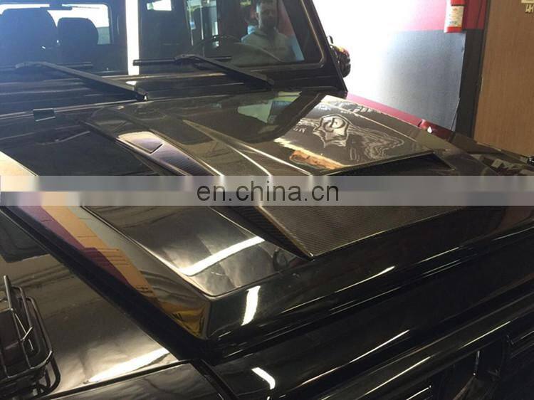 W463 hood scoop fit for MB G-CLASS W463 G500 G550 G55 G63 G65 upgrade into B style G800 carbon fiber hood cover