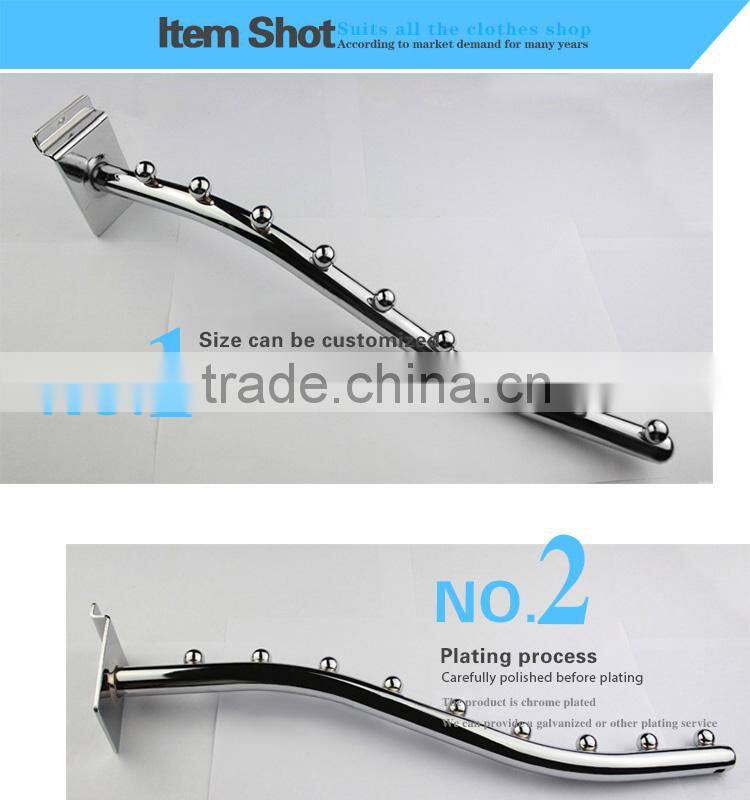 metal slatwall display hooks with steel balls for clothes hanger hook hanging hook