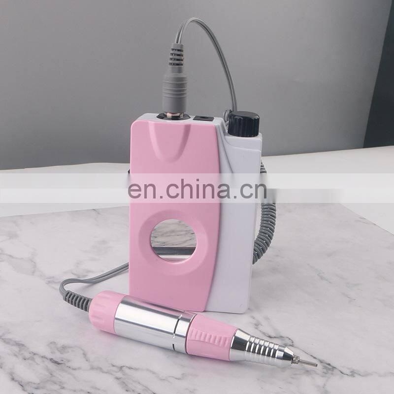 Hot Sell High Quality Pink Portable Cordless Rechargeable 25000RPM Manicure Nail Drill Machine Electric Nail File Machine
