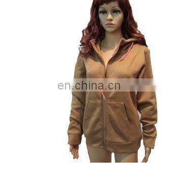 Wholesale custom women's spring and autumn long sleeve zipper cardigan jacket plus size casual hooded jacket large clothes