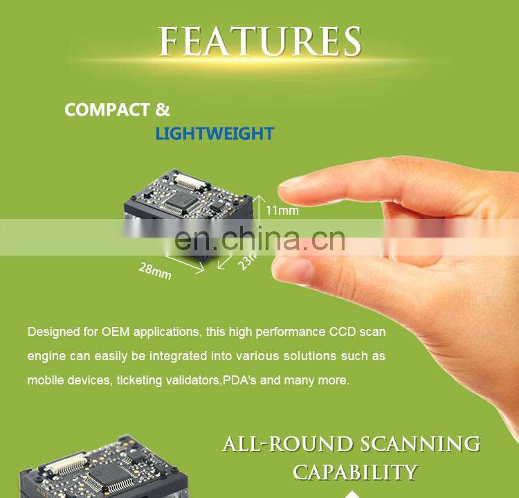 High Sensitive 1D CCD Barcode Scanner LV1000 Module Embedded in Kiosk