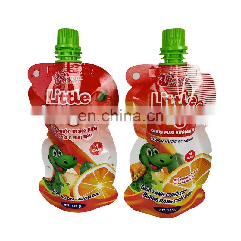 High quality custom design foil laminated liquid spout pouch for juice