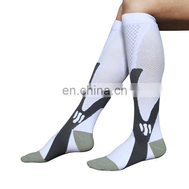 Wholesale 20-30mmhg Running Men Women Athletic Fun Stocking High Knee Nurse Medical Sport Compression Socks