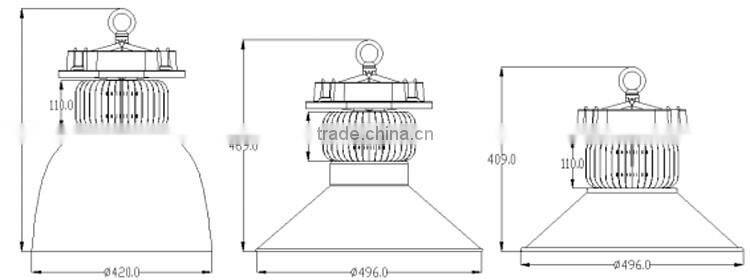 Suitable for indoor outdoor IP54 no noise china supplier wholesale led high bay light High powe aluminum alloy housing led high