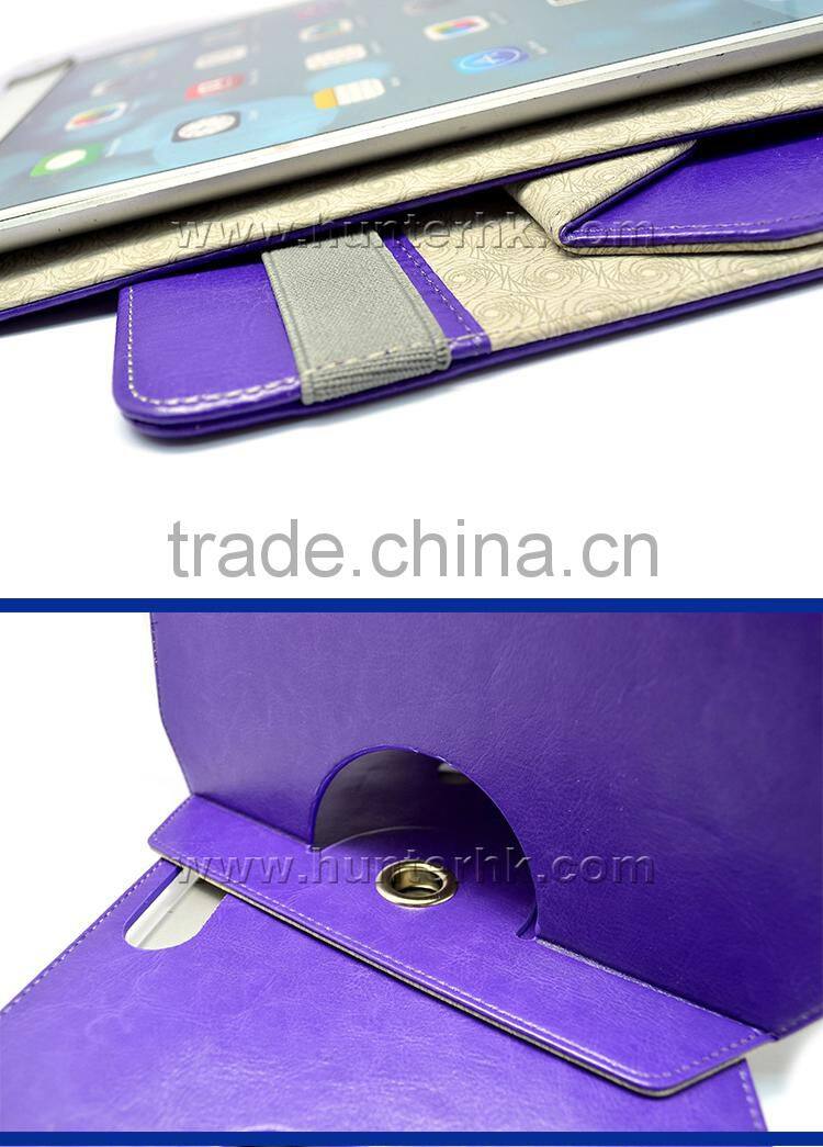 Purple Colour 3 Hole Tablet Case For iPad Pro