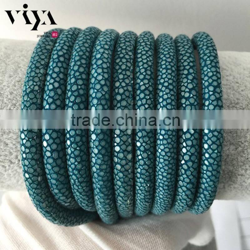 Viya High Quality 100% Genuine Stingray Leather Cord Wholesale Prices For Men Bracelet