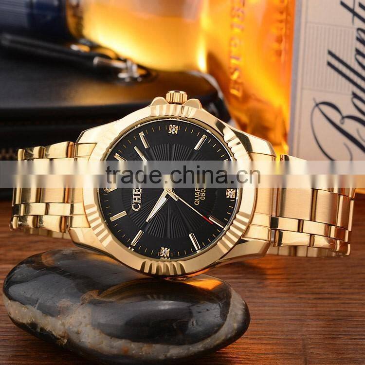 2016 best popular Full Gold plate Luxury Chenxi brand Watches
