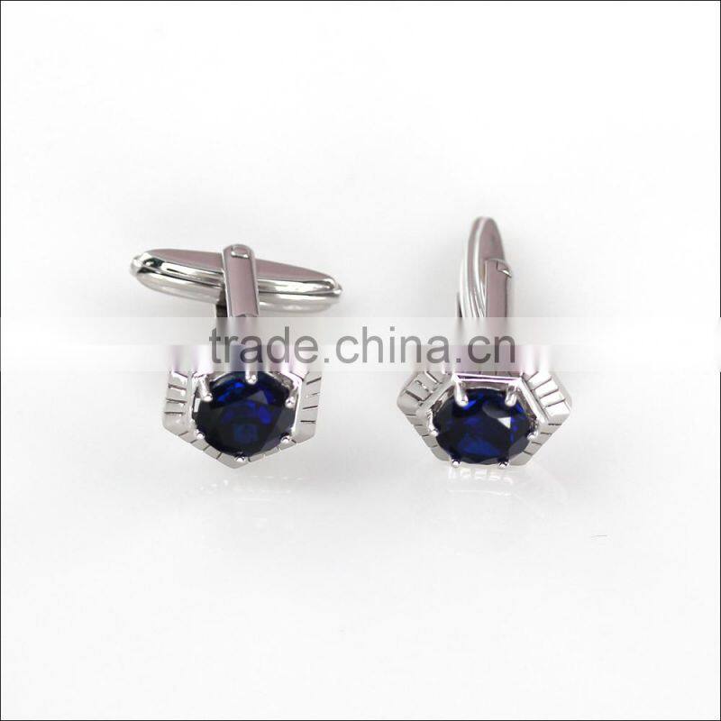 Amazing Synthetic sapphire stone silver 925 button