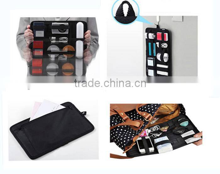 Elastic digital accessories organizer storage bag