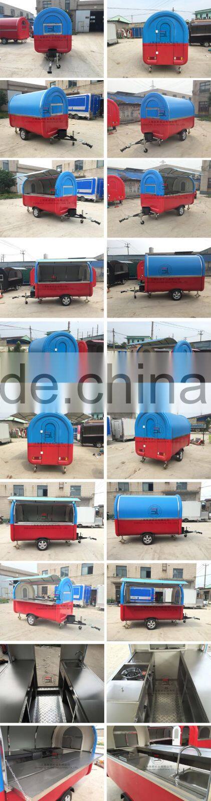 Red and blue mobile food trailer food truck Multi-functional mobile food trucks mobile food carts Can be customized food trucks