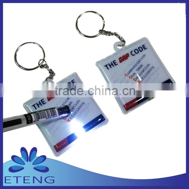 custom printed pvc led keychain