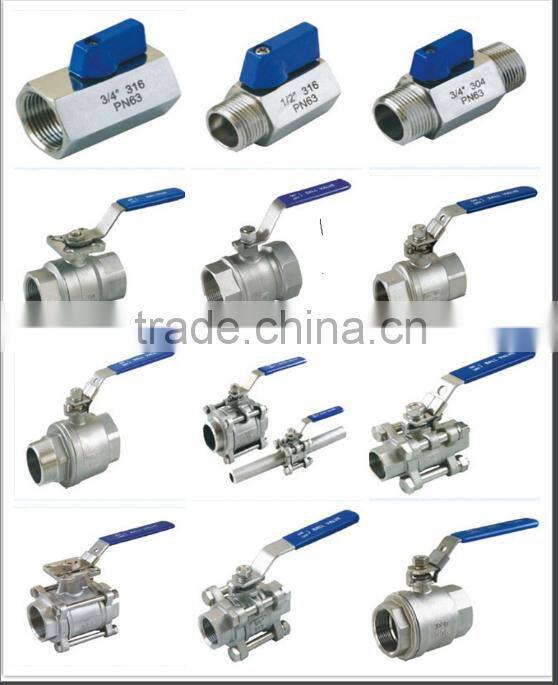 casting female threaded CF8M 3 piece bsp ball valve
