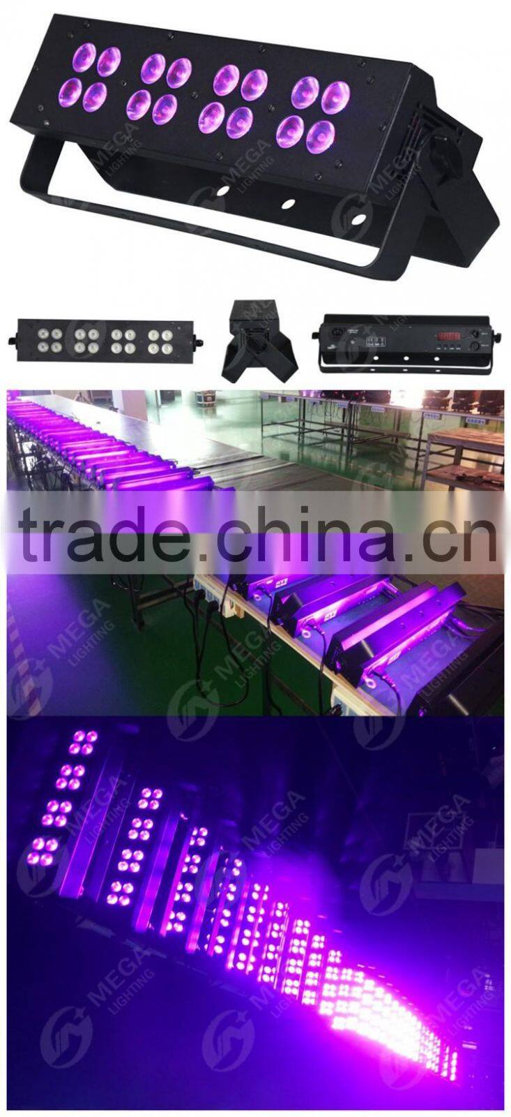 16x3W dmx512 led uv black light