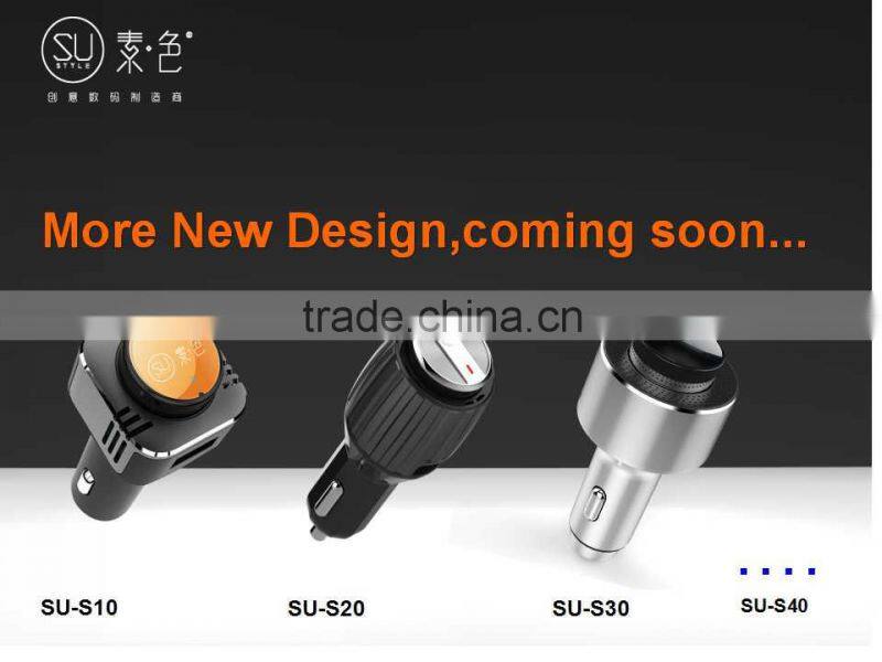 Sutyle SU-S30 high efficiency Cigarette lighter car battery charger,Bluetooth wireless car charger