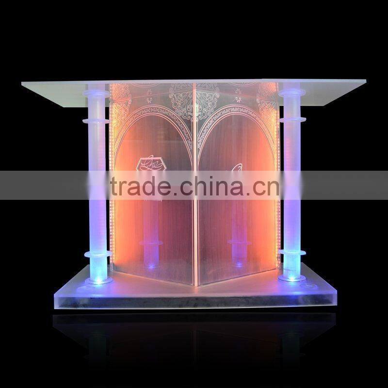 high quality acrylic bar table with LED lights,bar table for bar
