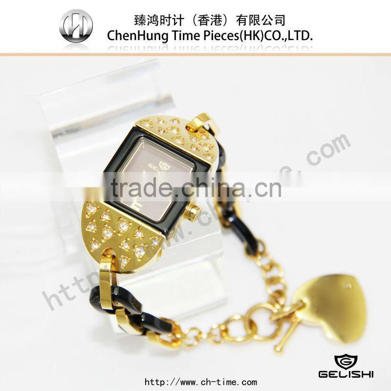 The latest design luxury brand stainless steel womens watches and case