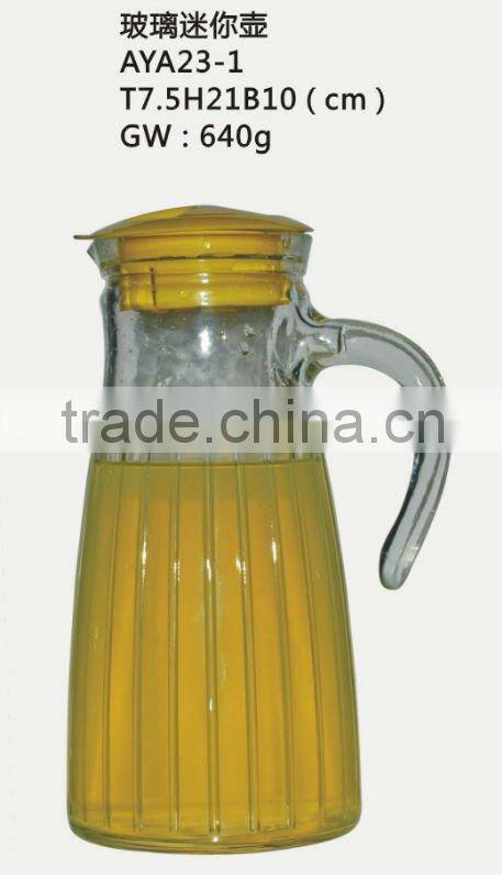 tall glass jug with lid, multi-functional jug,juice jug,tea jug