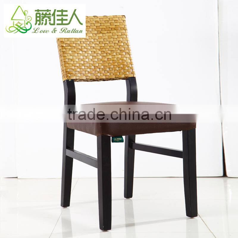China Design Cafe Coffee Interior Wooden Handmade Weave Bali Water Hyacinth Seagrass Wicker Restaurant Chairs