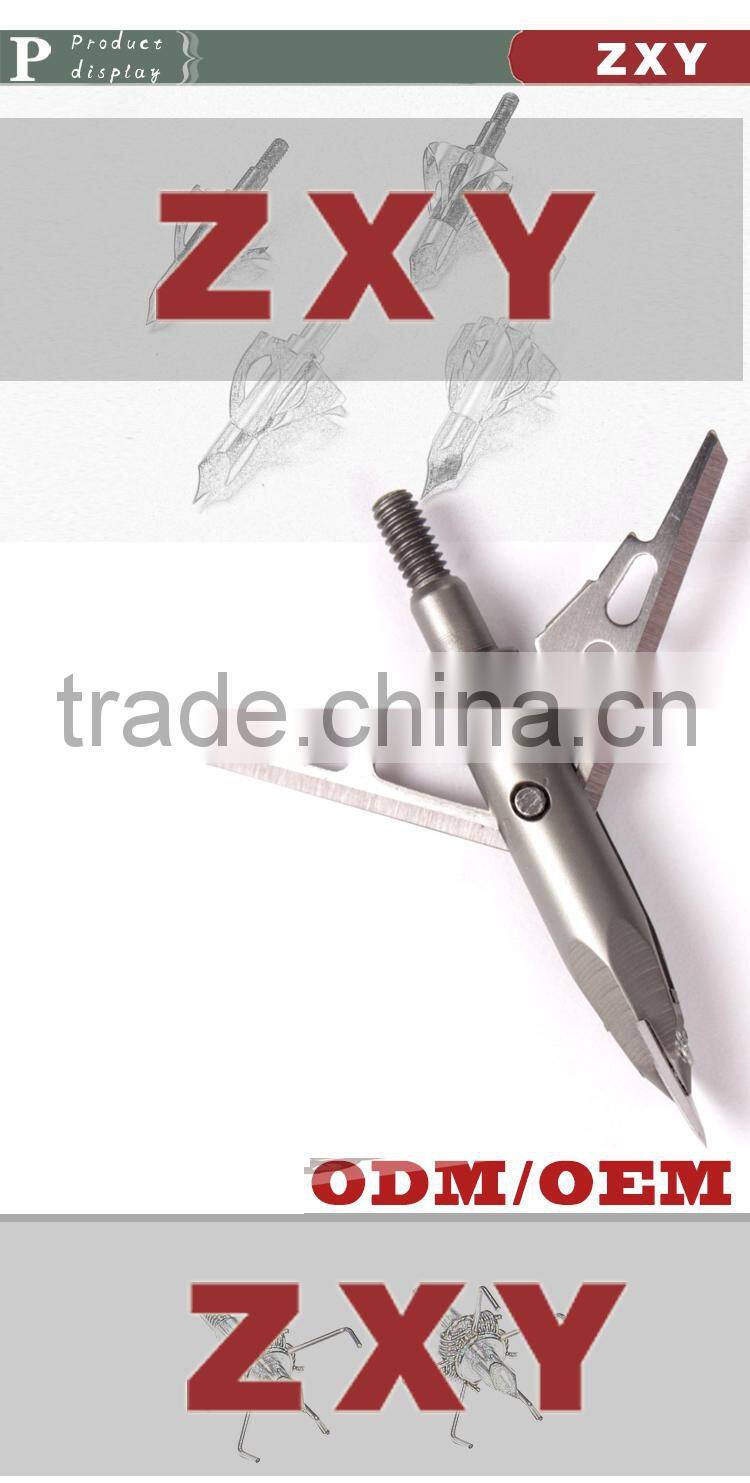 100 Grains Broadheads 2 Blade Stainless Steel for Archery Arrow