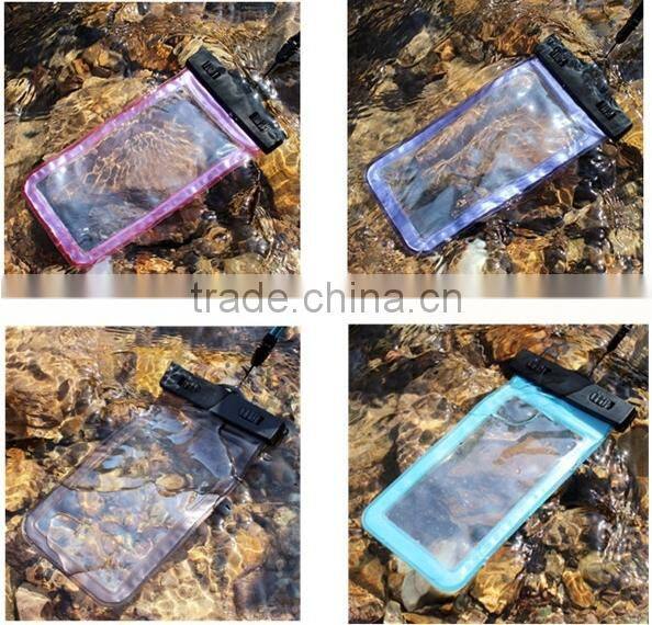Swimming drifting diving touch screen pvc waterproof pouch