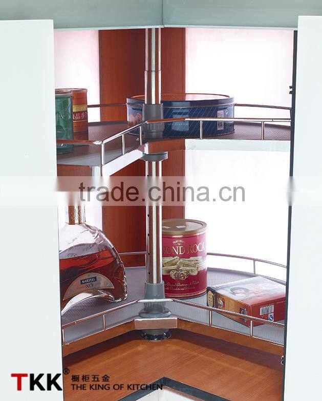 TKK Chrome Rotating Stainless Steel Tray Wire Lazy Susan Basket