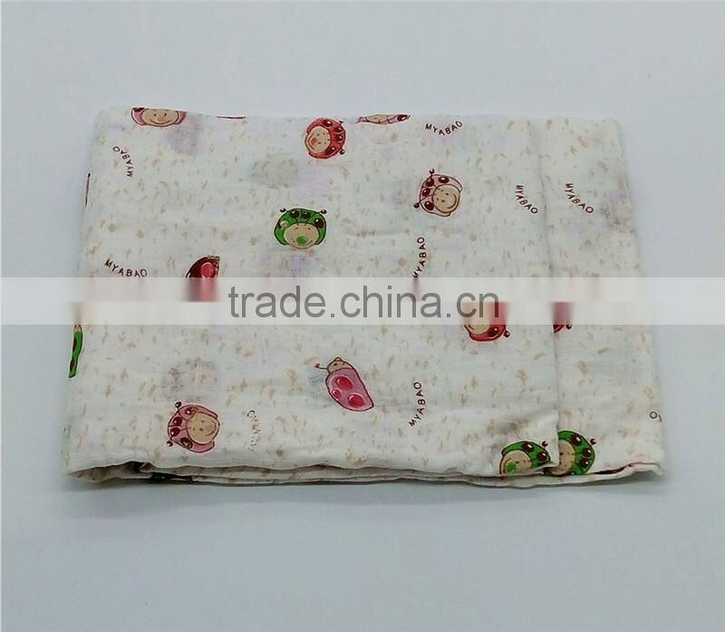 120x120cm 100% cotton organic muslin swaddle blanket for baby