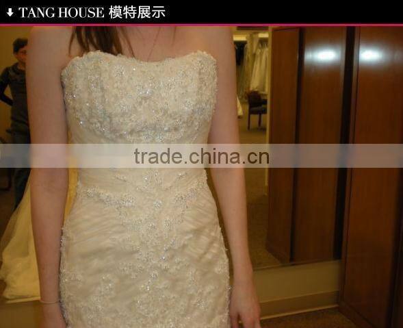 High-grade lace fishtail package hip wedding dress