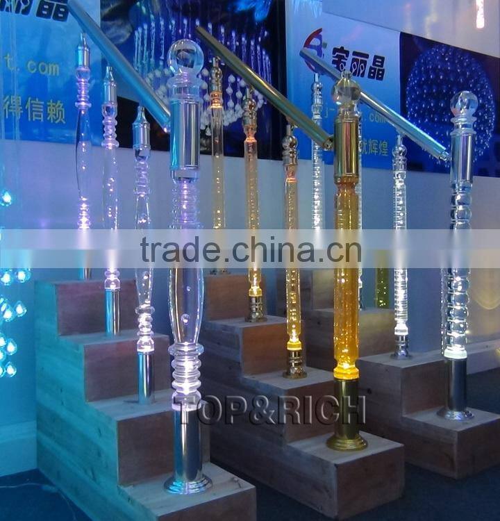 High quality wholesale crystal clear plastic stairs baluster