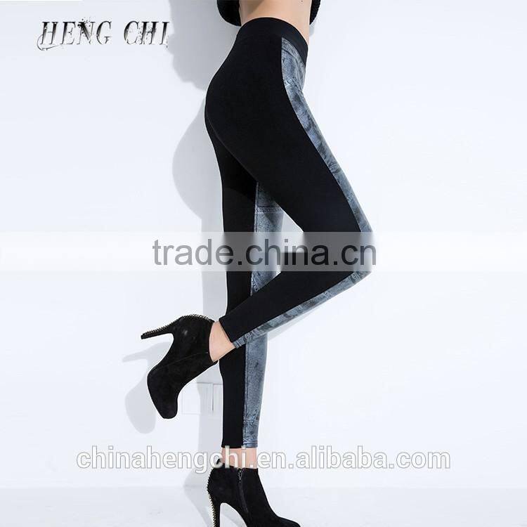 2016 fashion shiny sexy leather leggings pants
