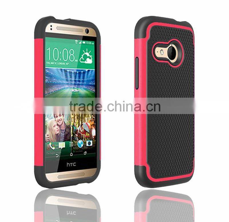 2015 New Universal sturdy and durable rugged ballistic shockproof defender cheap ballistic durable TPU case for HTC One M8 mini