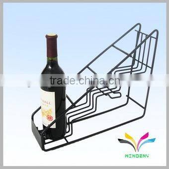 Floor stand OEM design factory made metal iron wine bottle holder