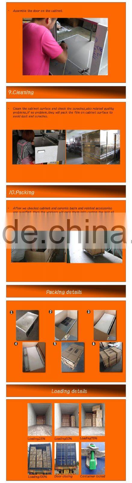 classic simple wall hung stainless steel bathroom vanity