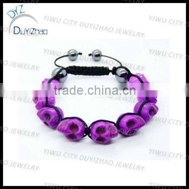Fashion skull shamballa bracelet