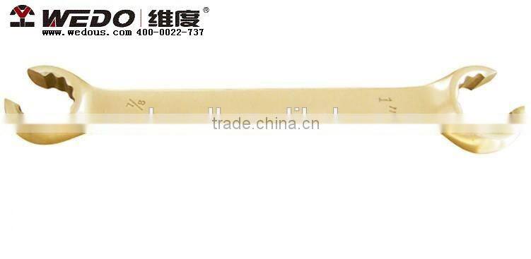 Anti spark tools; High quality flare nut open ring Wrench/ Spanner; Die forged;China Manufacturer;OEM service; No MOQ