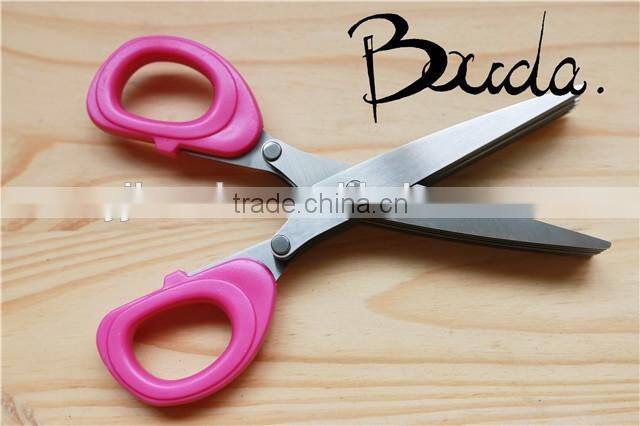 Multifunction 5 blade stainless steel herb scissor/ kitchen scissors BD-S1640