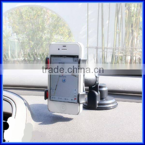 Handfree double clip car cell phone clip bracket for sumsung GPS, windshield suction car phone clip bracket