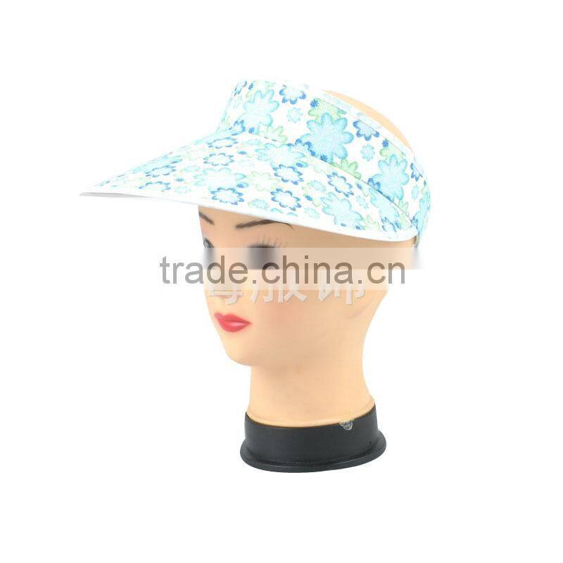 floral print plastic topless cap sun visor hat