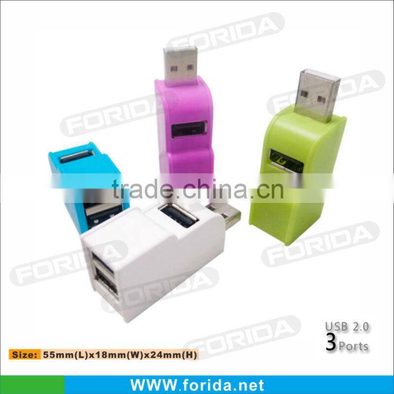 hi-speed unique design usb hub 2.0 3 port