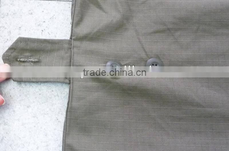 100% cotton Olive green tactical BDU uniform with button closure 4 front pockets and turn-down collar